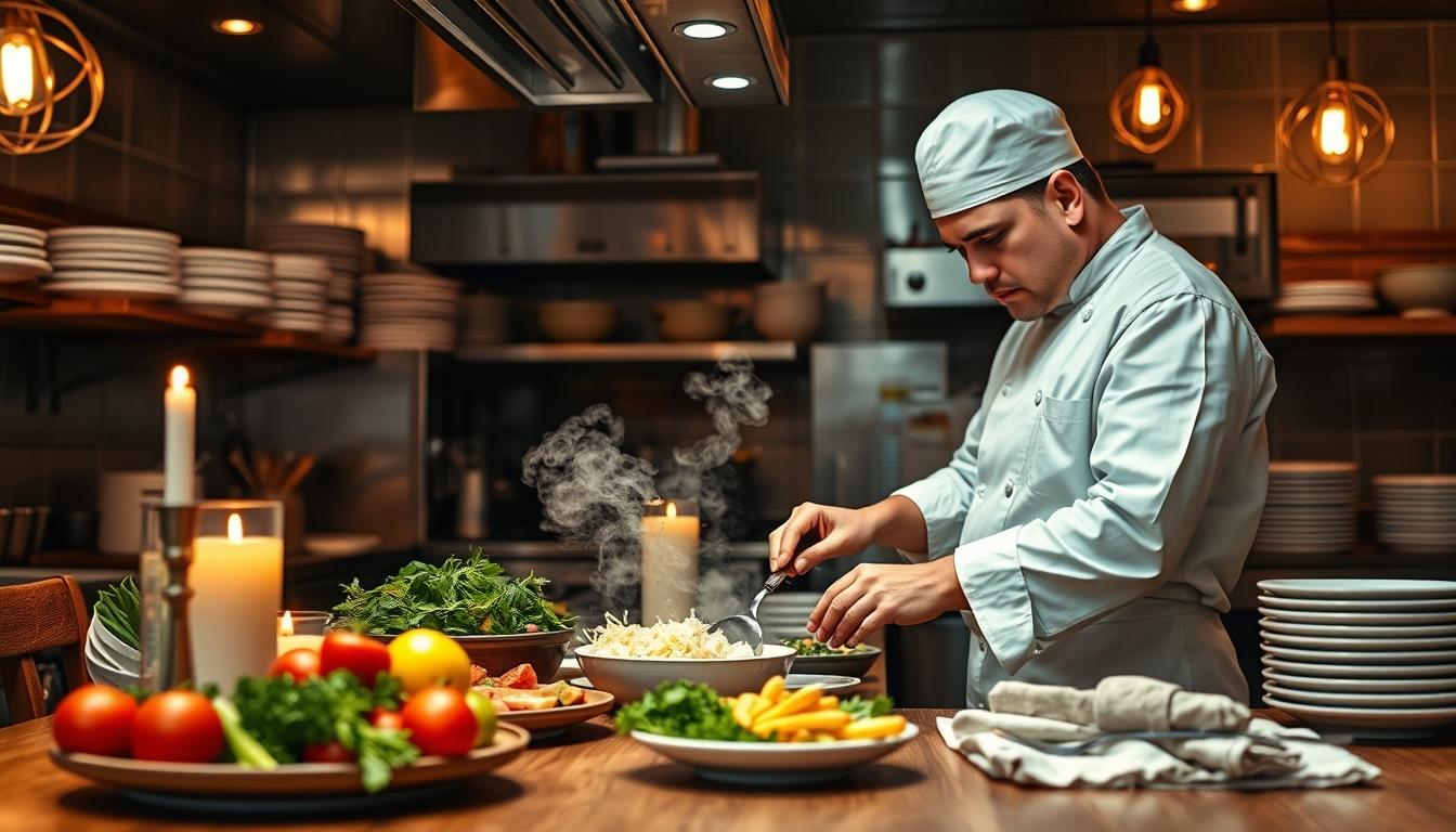 Seasonal meal prepared in a home kitchen