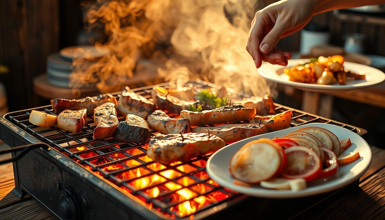 Fresh seasonal ingredients arranged for home cooking