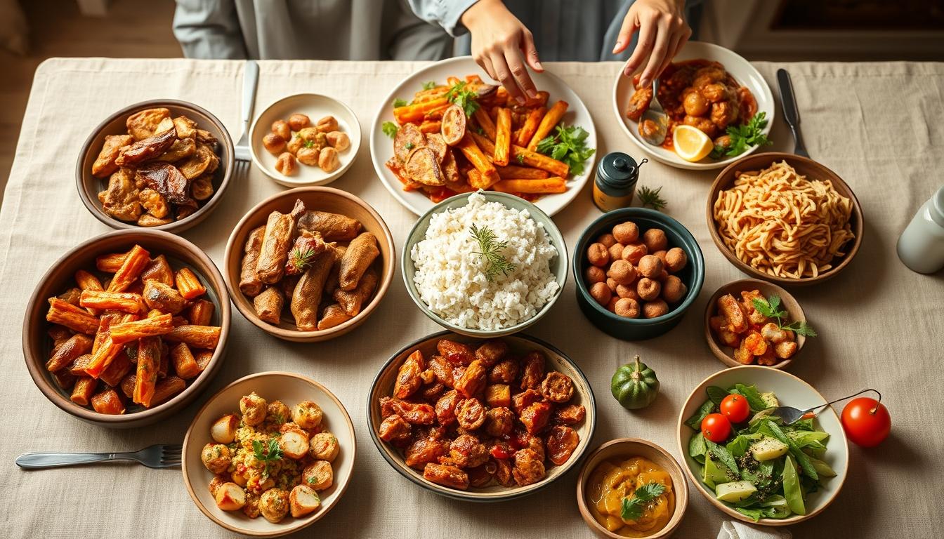 Ingredients prepared for a fast weeknight meal